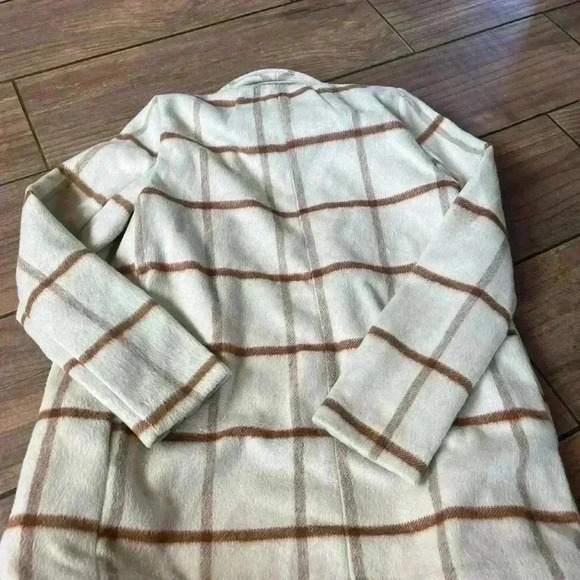 Joie Neutral Plaid Tan Coat Revolve XS - Picture 2 of 5